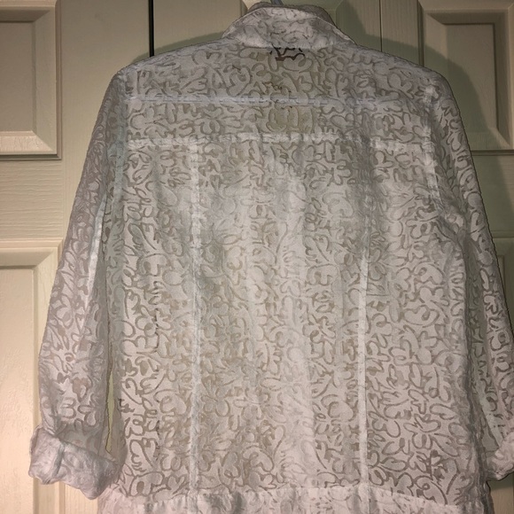 Sheer White Collared Shirt - Picture 5 of 5